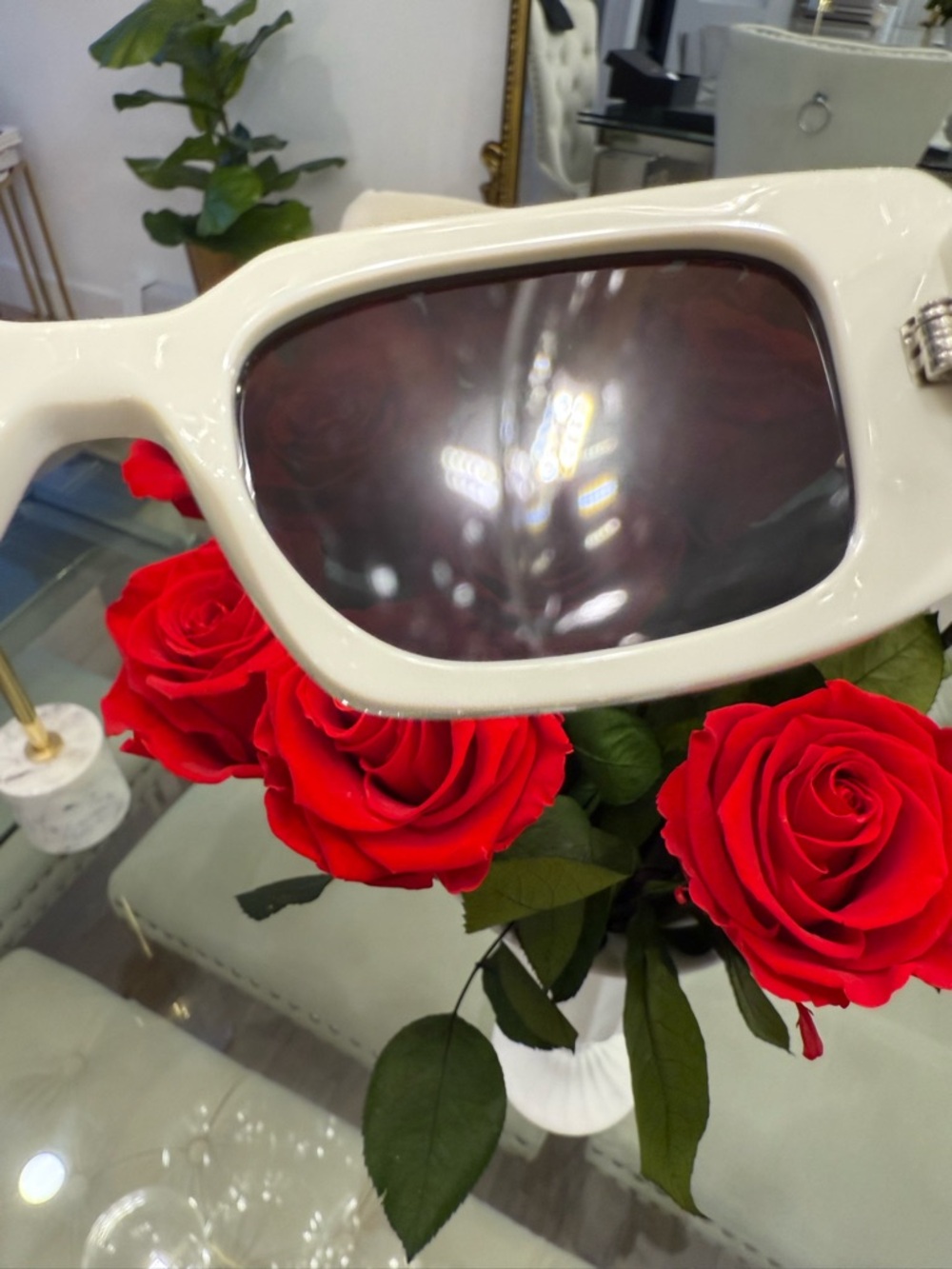 Prada acetate Symbole sunglasses SPR17W white - Picture 8 of 16